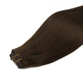 Dark Brown invisible clip-in hair extensions in 100% human hair – Nikki Smith Hair Collection