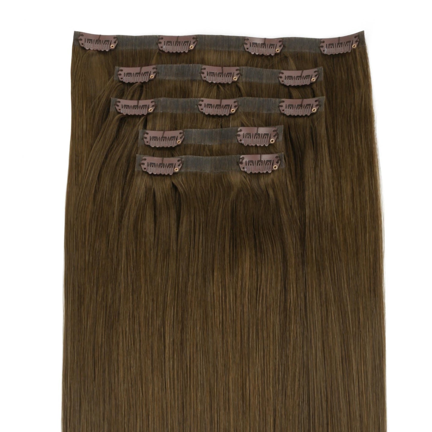 Chocolate Brown invisible clip-in hair extensions in 100% human hair – Nikki Smith Hair Collection