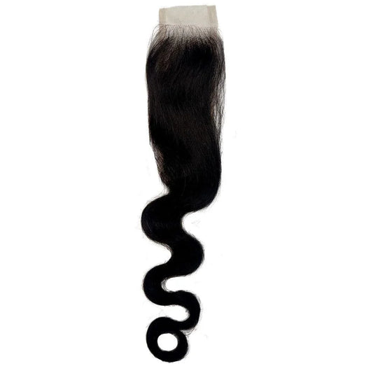 Brazilian Body Wave 2x6 HD Closure showcasing a soft, wavy texture with natural body and volume.
