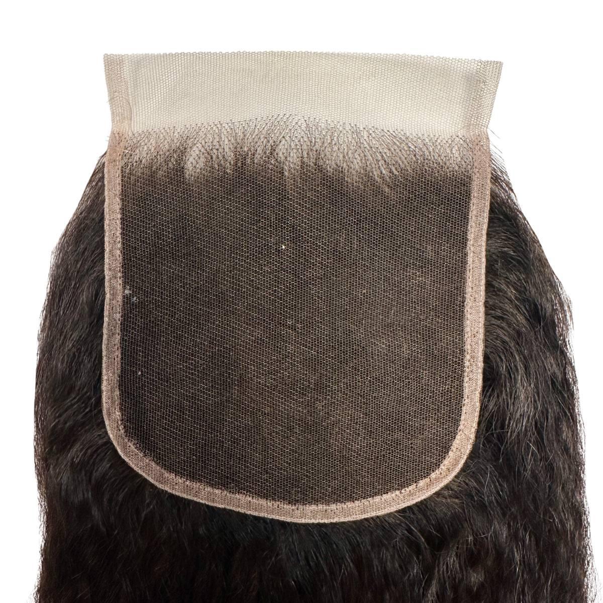 Kinky straight 5x5 HD lace closure in 100% human hair, from Nikki Smith Hair Collection