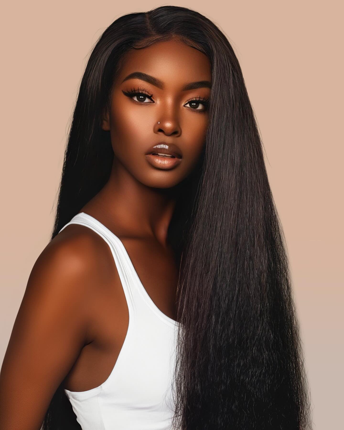 Premium hair extensions from Nikki Smith Hair Collection, showcasing various textures and styles including straight, wavy, curly, and body wave options, designed to add volume and luxury to any look.