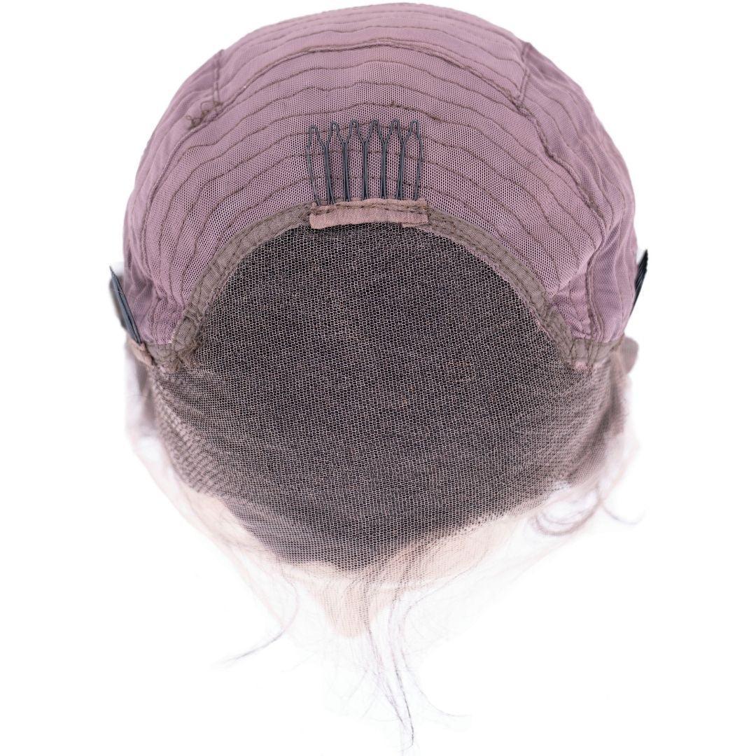 Nikki Smith Hair Collection HD Deep Wave Lace Front Wig, showcasing the full 13x4 lace area for a versatile fit.