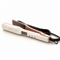 White 1.75 inch titanium flat iron from Nikki Smith Hair Collection