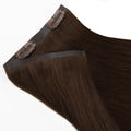 Dark Brown seamless clip-in hair extensions in 100% human hair β Nikki Smith Hair Collection