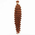 Copper Deep Wave Bulk Human Braiding Hair from Nikki Smith Hair Collection featuring voluminous, deep waves and vibrant copper color for a natural, bold look.