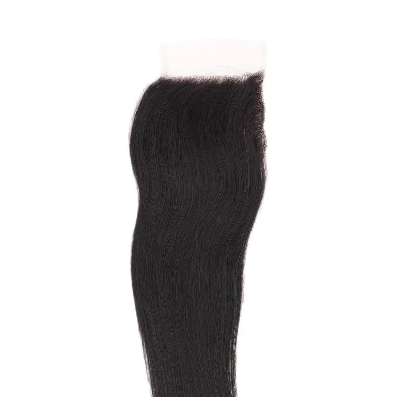 Brazilian Silky Straight HD Closure, featuring undetectable lace for a flawless natural look. Available in lengths 12" – 18".