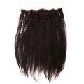 Brazilian Kinky Straight Lace Frontal from Nikki Smith Hair Collection, crafted with Virgin Brazilian Human Hair. Features a 13x4 lace frontal, 18β hair length, and natural 1B color for a sleek, straight style.