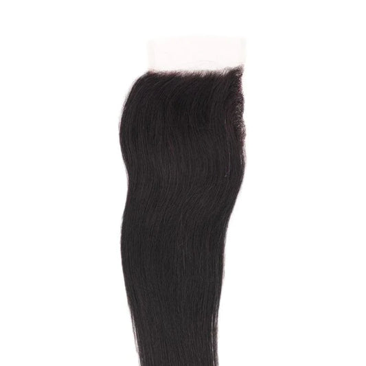 Brazilian Silky Straight HD Closure, featuring undetectable lace for a flawless natural look. Available in lengths 12" β 18".