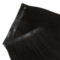 Off Black (1B) seamless clip-in hair extensions in 100% human hair – Nikki Smith Hair Collection