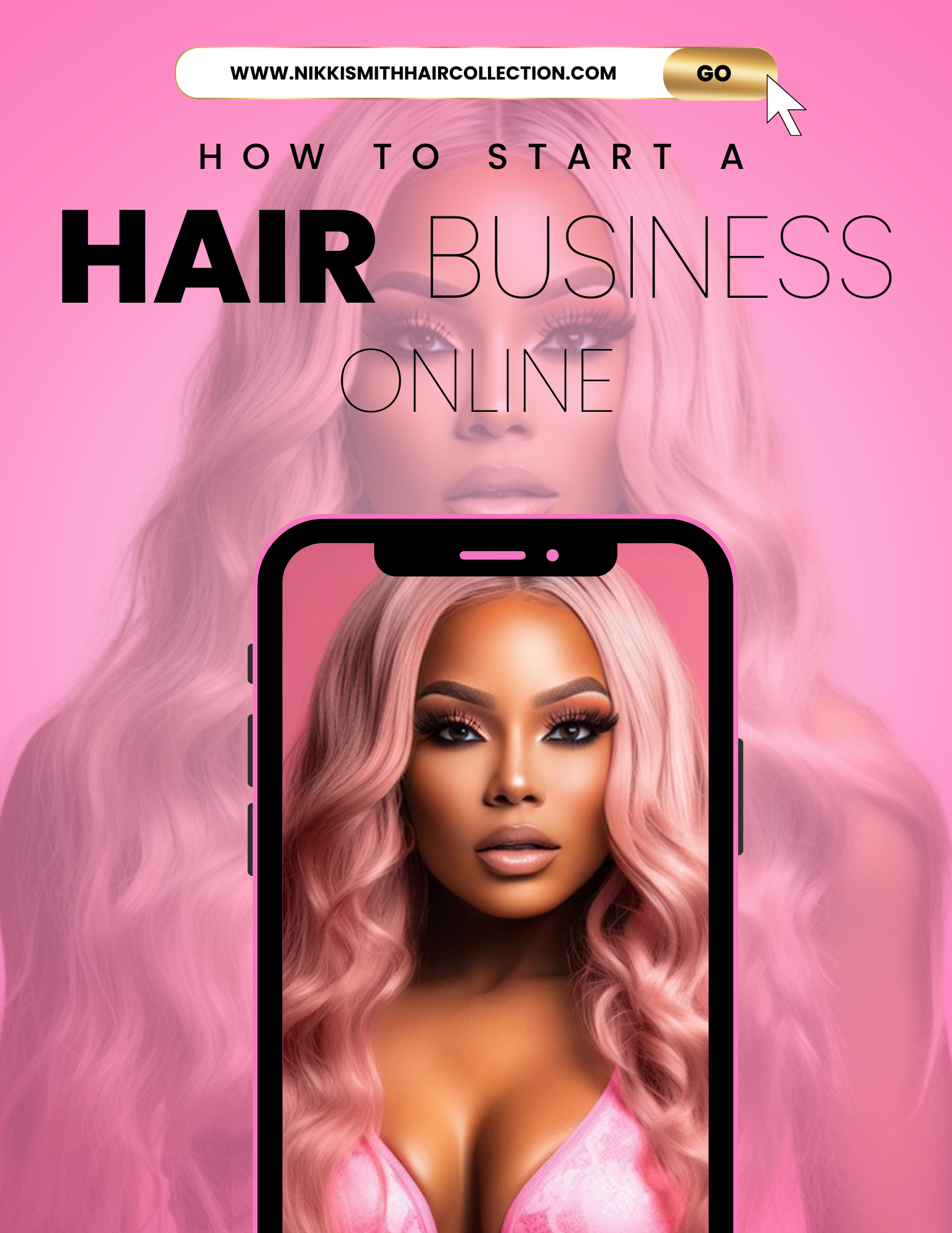 "Hair Business Starter's Guide" by Nikki Smith Hair Collection, digital ebook for launching a hair business.