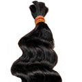 Raw Vietnamese Wavy Bulk Human Hair Extensions
