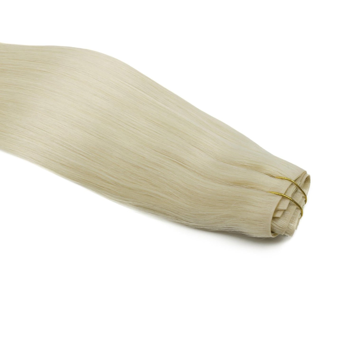 Platinum Blonde invisible clip-in hair extensions in 100% human hair – Nikki Smith Hair Collection