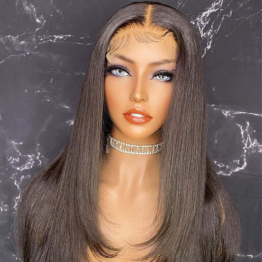 Straight Hair 5x5 HD Lace Closure Unit Wig 180% Density Hair Wig