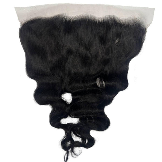 Jet black body wave 13x6 HD lace frontal in 100% human hair, from Nikki Smith Hair Collection