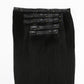 Jet Black seamless clip-in hair extensions in 100% human hair – Nikki Smith Hair Collection
