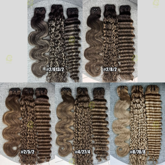 Raw Vietnamese Balayage Deep Wave Human Hair | 1 Bundle (100g)