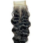 Brazilian Body Wave Transparent 2"x6" Closure with natural waves for a voluminous look.