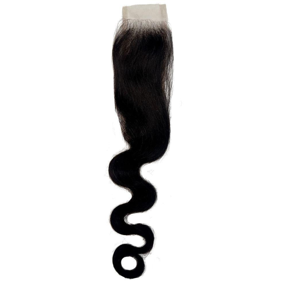 Brazilian Body Wave 2x6 HD Closure showcasing a soft, wavy texture with natural body and volume.