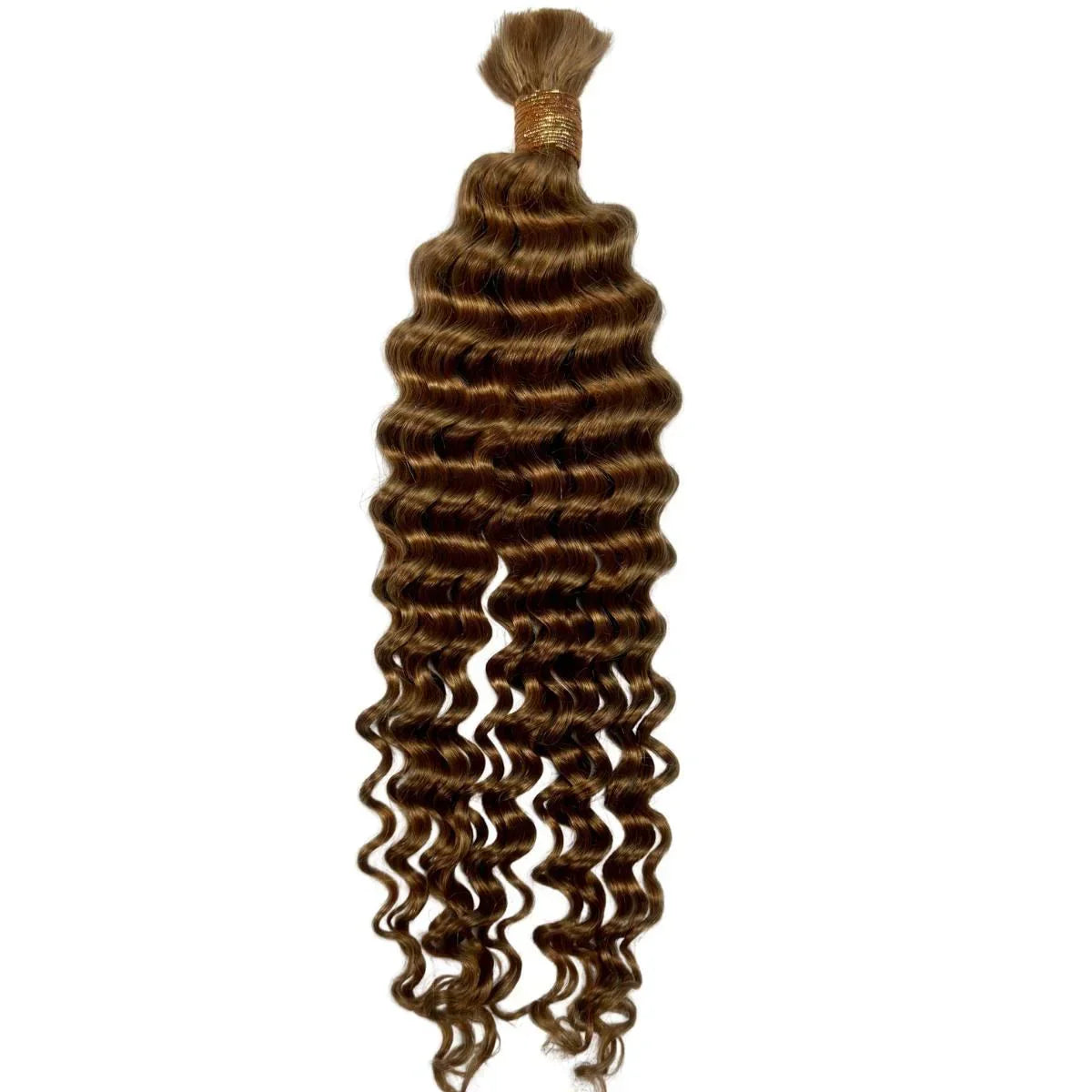 Honey blonde deep wave bulk human braiding hair from Nikki Smith Hair Collection
