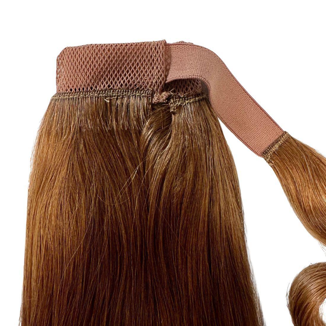 Auburn Ponytail extension in a sleek style, perfect for a seamless and natural hairstyle transformation.
