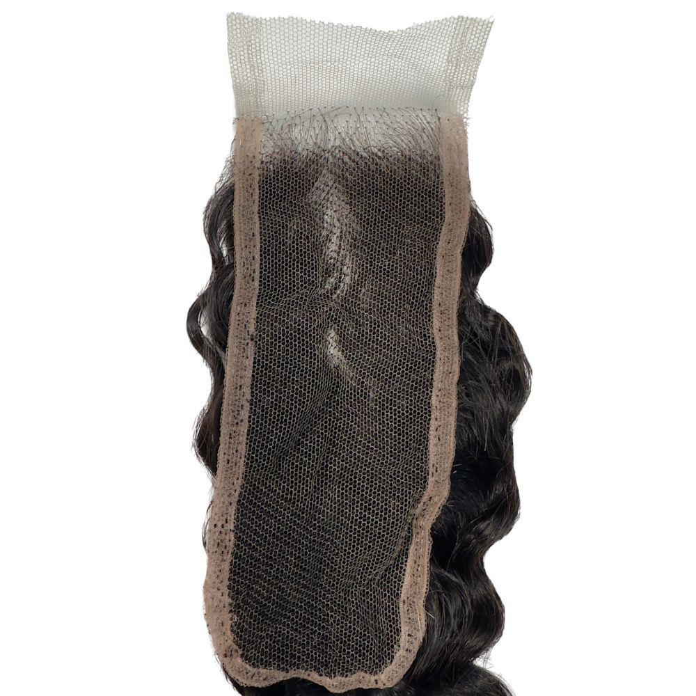 Brazilian Deep Wave 2x6 HD Closure showing the unique texture and fullness of virgin human hair.