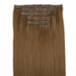 Medium Chestnut Brown seamless clip-in hair extensions in 100% human hair – Nikki Smith Hair Collection