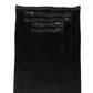 Jet Black invisible clip-in hair extensions in 100% human hair – Nikki Smith Hair Collection