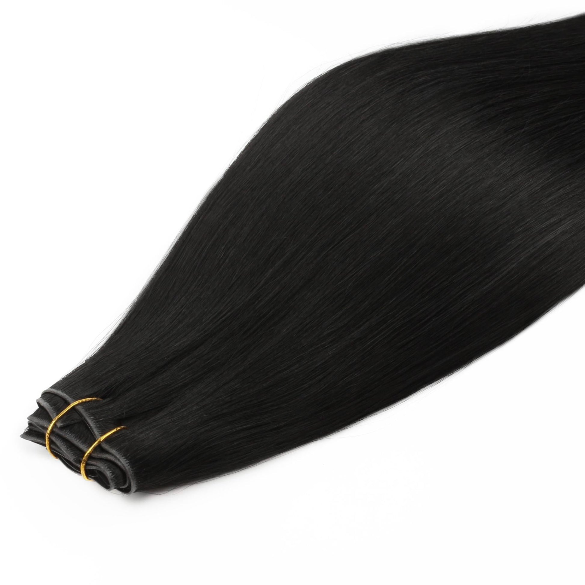 Jet Black invisible clip-in hair extensions in 100% human hair – Nikki Smith Hair Collection