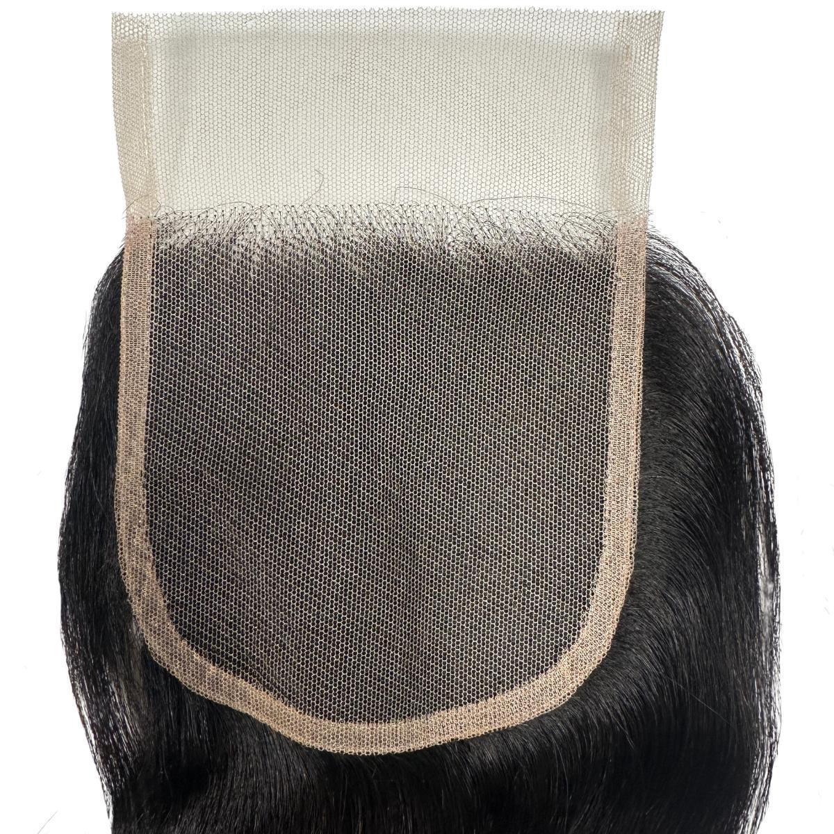 Yaki straight 4x4 transparent lace closure in 100% human hair, from Nikki Smith Hair Collection