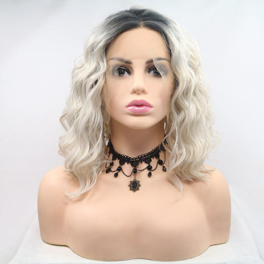 Lace Front Wigs Synthetic Mid-length Wavy 12" 130% Density