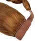 Auburn Ponytail with built-in comb for secure attachment, adding volume and length with a flawless blend.
