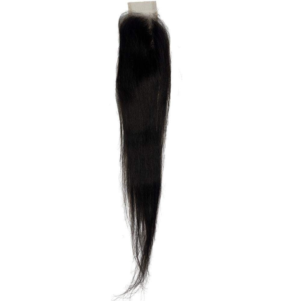 Brazilian Silky Straight 2x6 HD Closure showing the lace edge and luxurious, silky straight hair for a flawless look.