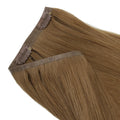 Medium Chestnut Brown seamless clip-in hair extensions in 100% human hair – Nikki Smith Hair Collection
