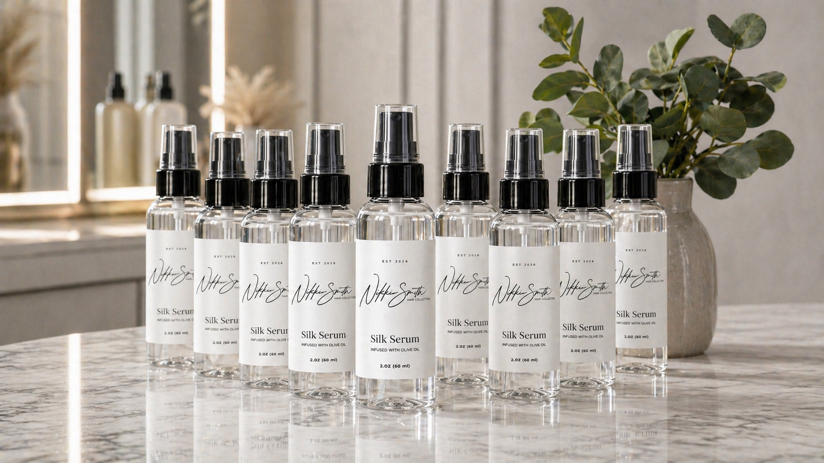Sleek Shine Serum frizz control and shine from Nikki Smith Hair Collection