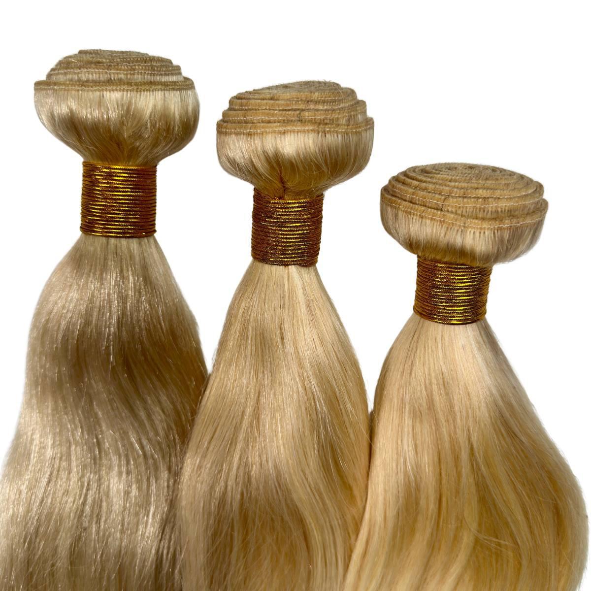 Blonde Straight Human Hair Bundle Deal from Nikki Smith Hair Collection
