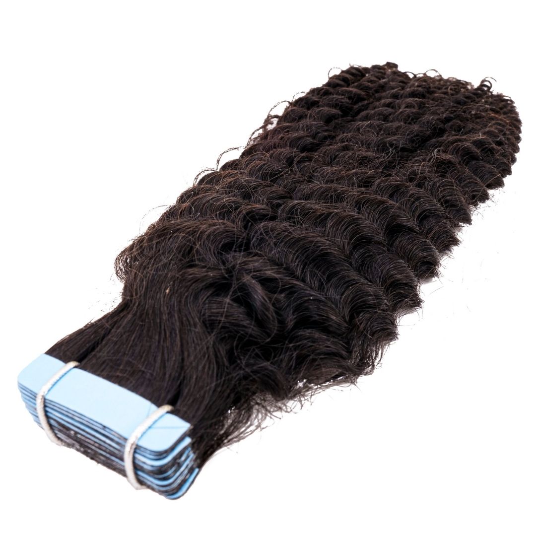 Nikki Smith Hair Collection Afro kinky curly tape-in extensions, offering a perfect solution for 3B to 4A hair types.