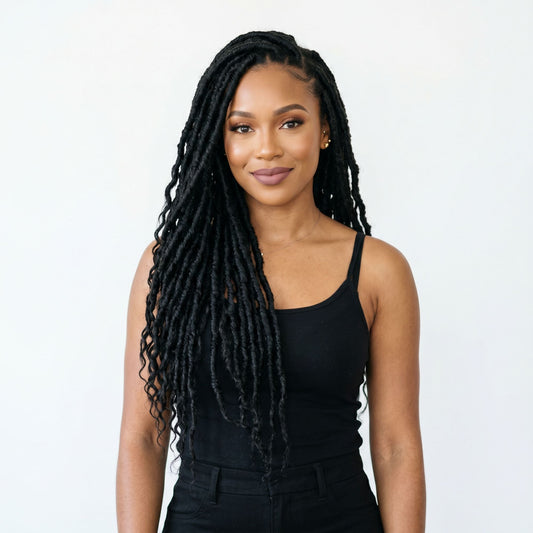 100% human Afro Kinky bulk hair for braiding, dreadlocks, and twists in natural black