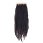 Brazilian Kinky Straight Lace Closure from Nikki Smith Hair Collection, offering a 14" kinky straight style, designed to complete your sew-in with a natural, protective top crown placement.