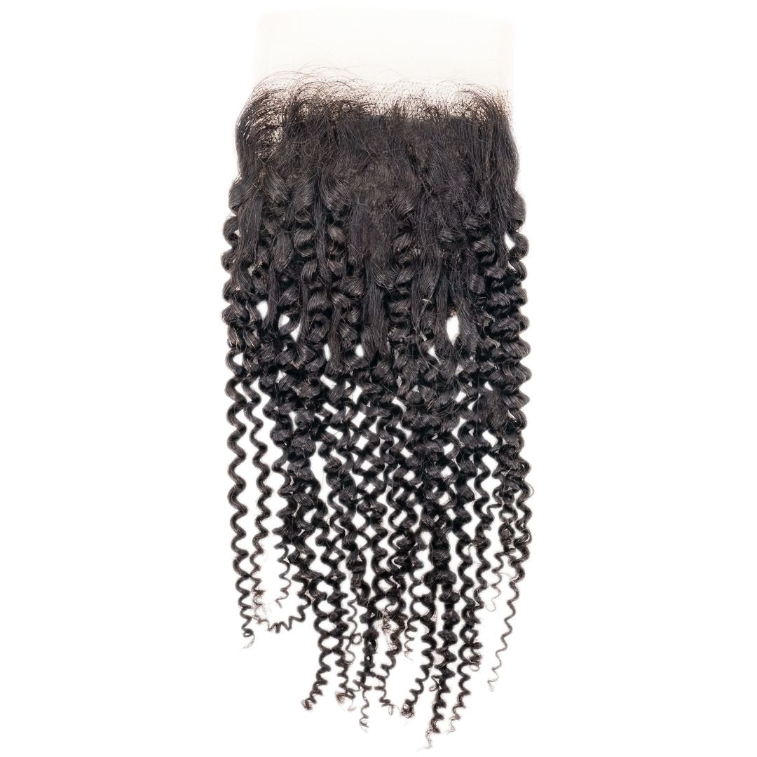 Brazilian Kinky Curly Closure available at Nikki Smith Hairr Collection