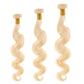Russian Blonde BodyWave Bundle Deals from Nikki Smith Hair Collection. 100% human hair with machine double stitch wefts, available in lengths from 12” to 26”. Soft, smooth, and luxurious texture with natural sheen, offering three bundles per deal. Weight per bundle: 100 grams / 3.5 oz, with a total weight of 300 grams / 10.5 oz.