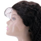 Side view of HD Deep Wave Lace Front Wig by Nikki Smith Hair Collection with detailed texture and lace clarity.