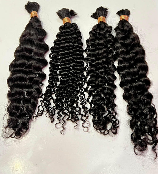 Deep Wave Human Hair (Wet & Wavy) Braiding Hair