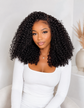 Burmese curly half wig in 100% human hair for a quick protective style, from Nikki Smith Hair Collection