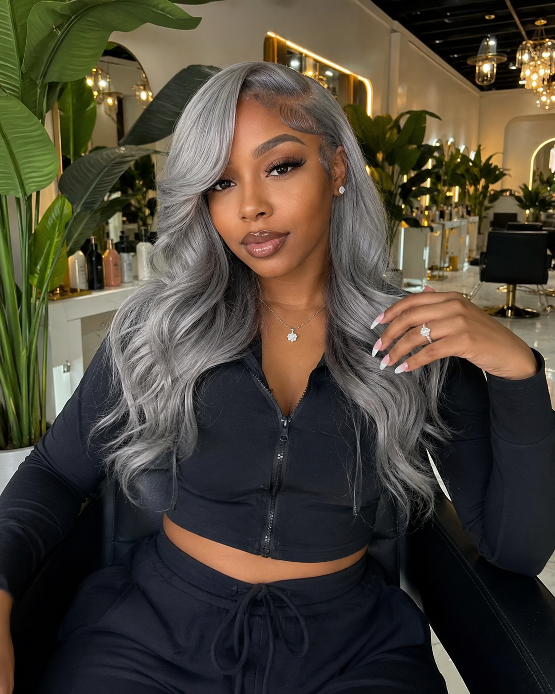 Raw Gray Wavy Bundle — Natural Salt & Pepper Human Hair Extensions