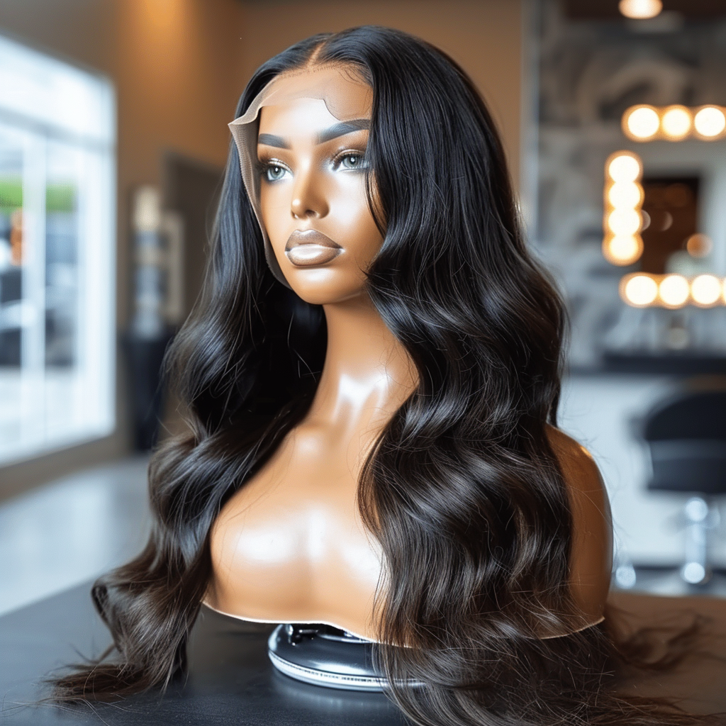 Brazilian Loose Wave Transparent Front Lace Wig available at the Nikki SMith Hair Collection