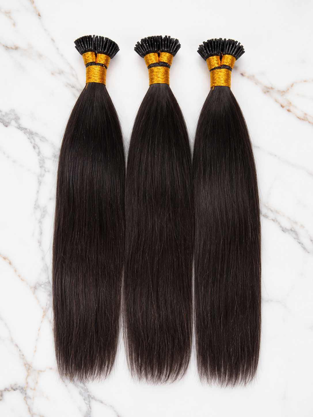 100 grams of virgin human hair I-Tip extensions for damage-free strand-by-strand installation