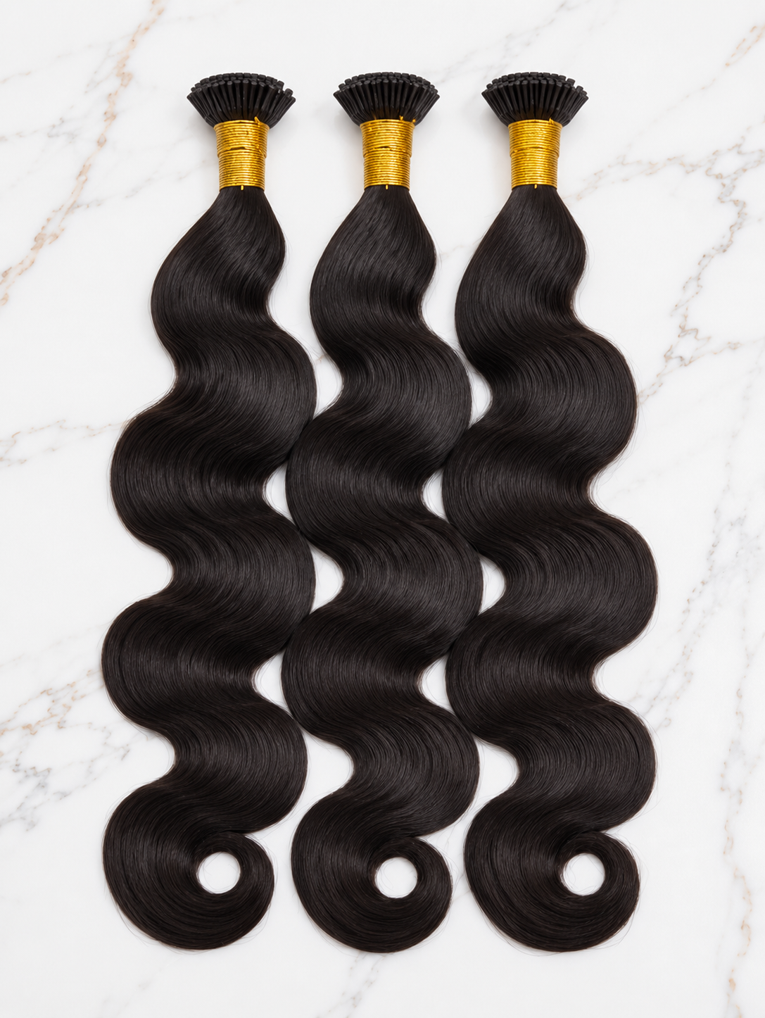 I-Tip hair extensions in 100% virgin human hair, 100 gram bundle from Nikki Smith Hair Collection