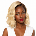 Blonde with Dark Roots 13x4 Transparent Lace Front Bob Wig