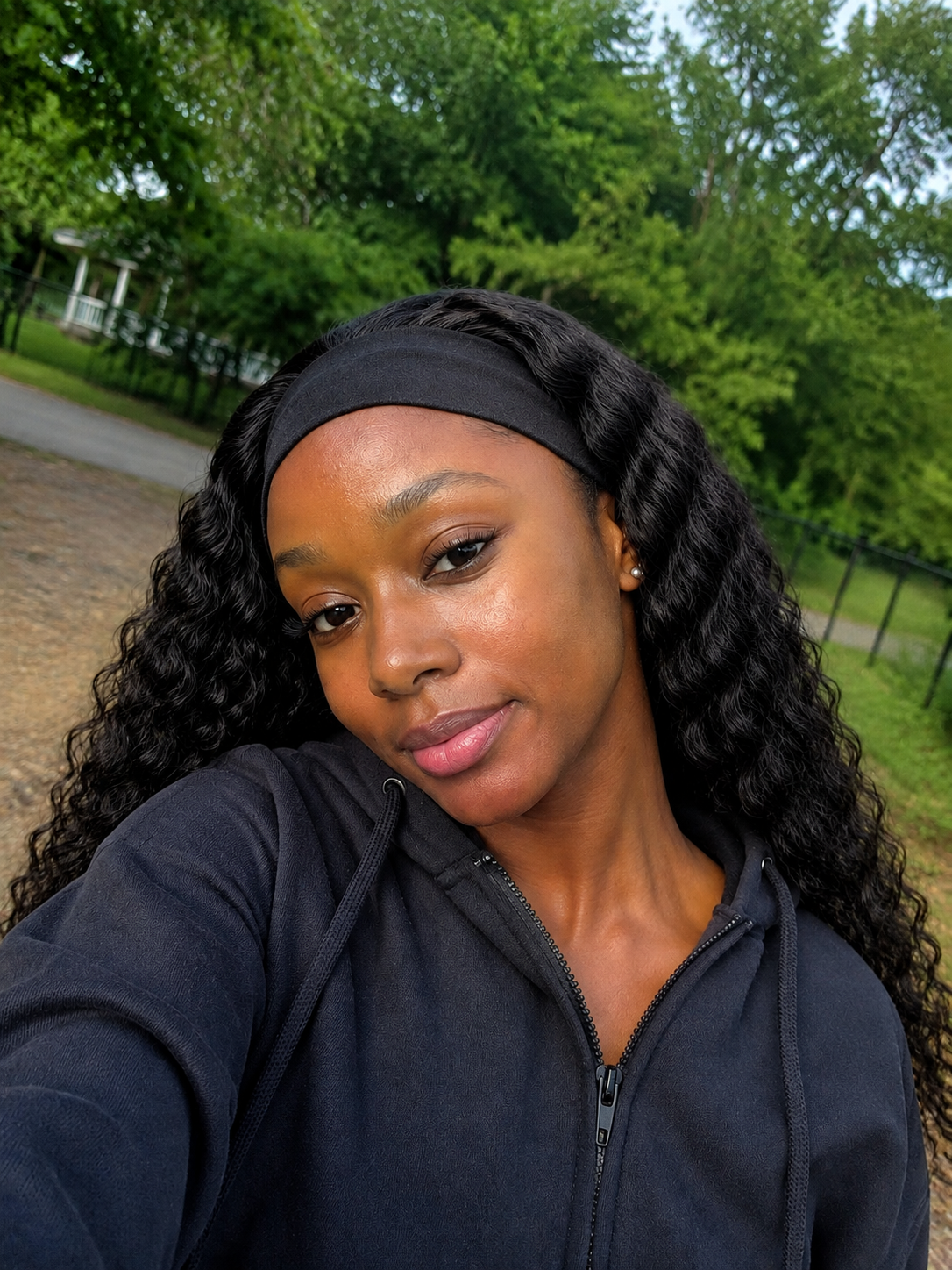 Deep Wave Headband Wig – 100% Human Hair
