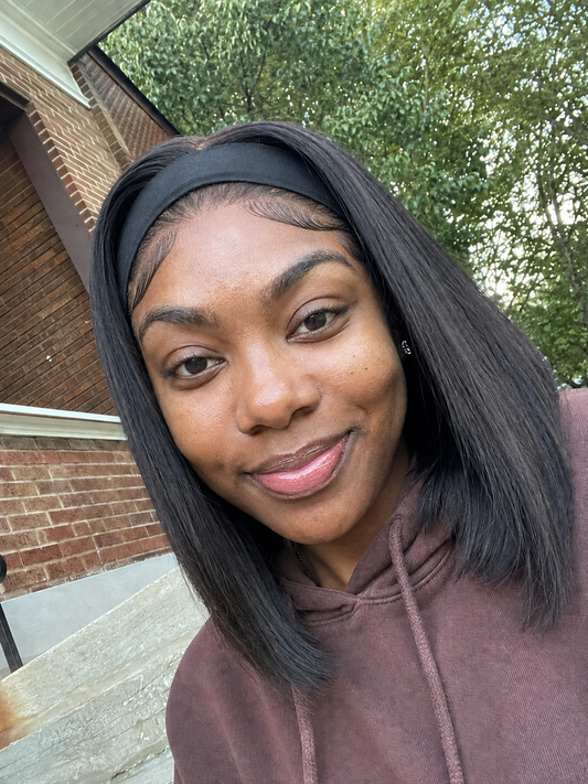 Straight Headband Wig – 100% Human Hair